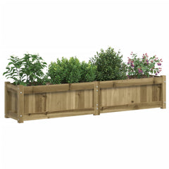 Garden Planter Set of 2 Natural Pine
