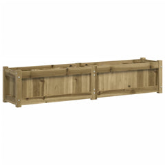 Garden Planter Set of 2 Natural Pine