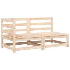 Patio Sofa Anthracite Solid pine wood 2-Seater Modular
