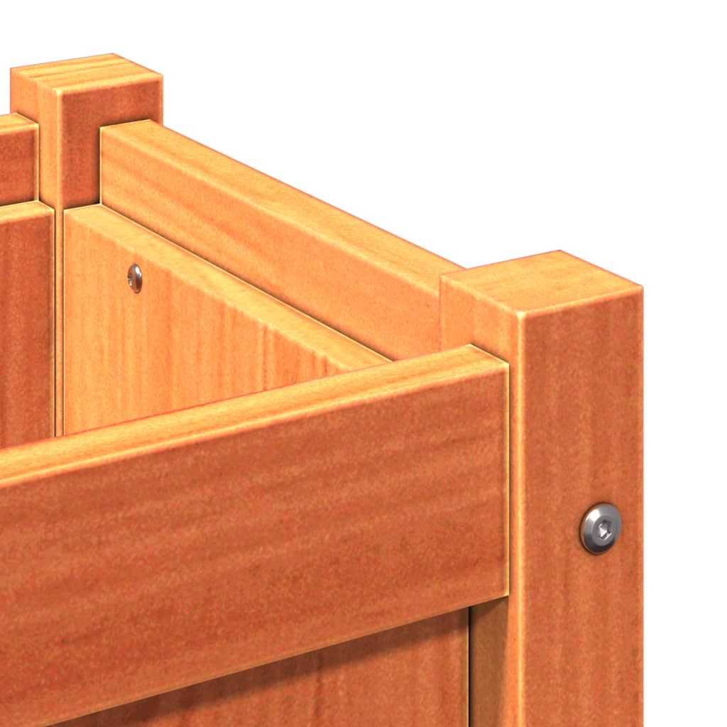 Garden Planter Wax Brown 15.7x15.7x15.7 Solid Wood Pine