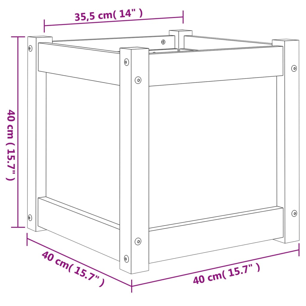 Garden Planters 2 pcs Impregnated Wood Pine