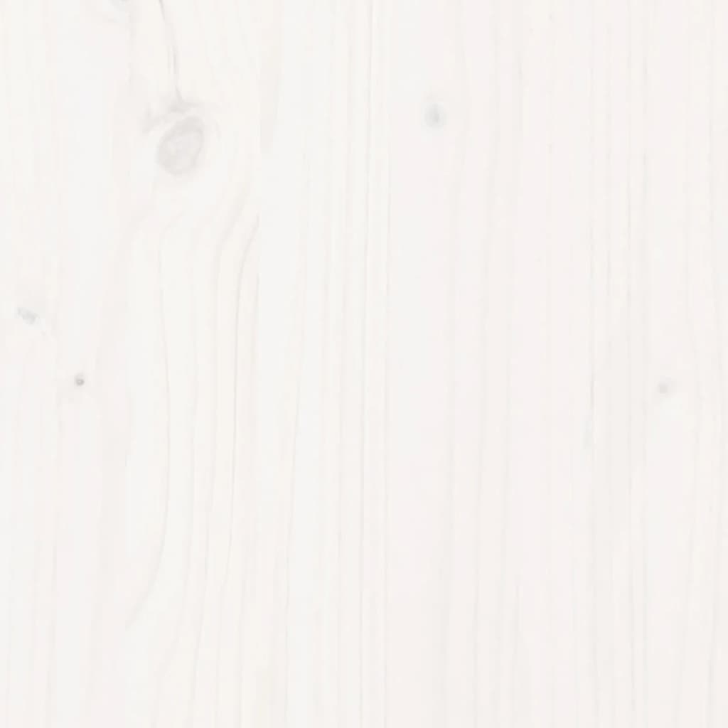 Garden Planter White 19.7x19.7x19.7 Solid Wood Pine