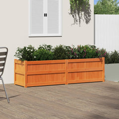 Garden Planter Wax Brown 70.9x19.7x19.7 Solid Wood Pine