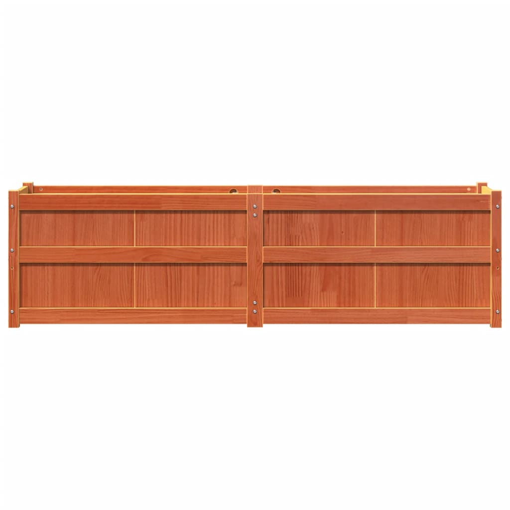 Garden Planter Wax Brown 70.9x19.7x19.7 Solid Wood Pine