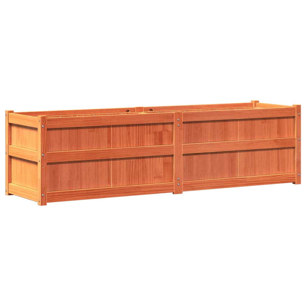 Garden Planter Wax Brown 70.9x19.7x19.7 Solid Wood Pine