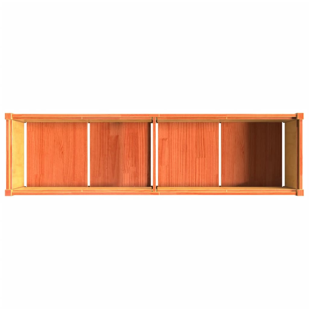 Garden Planter Wax Brown 70.9x19.7x19.7 Solid Wood Pine