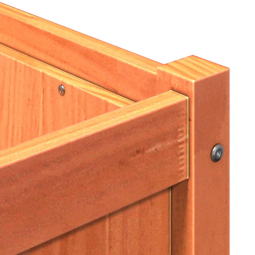 Garden Planter Wax Brown 70.9x19.7x19.7 Solid Wood Pine