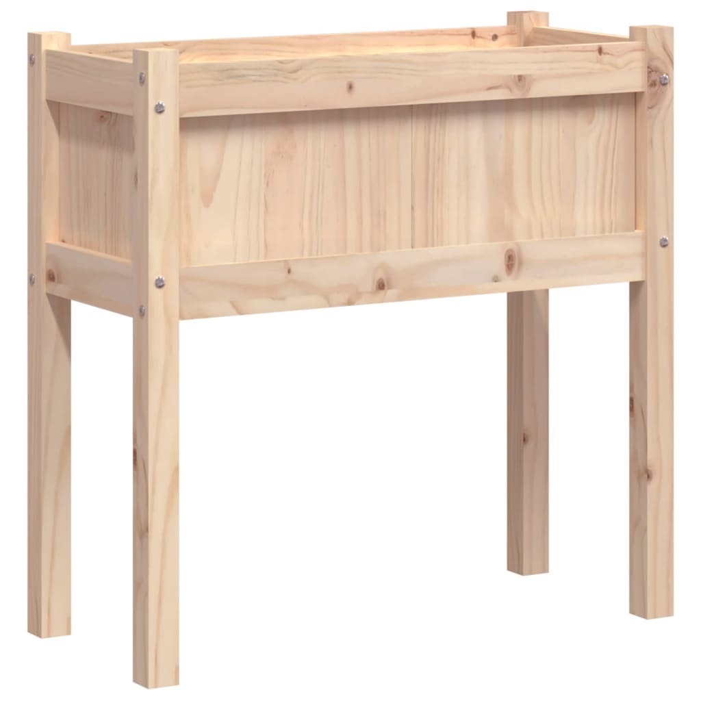 Garden Planter with Legs 27.6x12.2x27.6 Solid Wood Pine