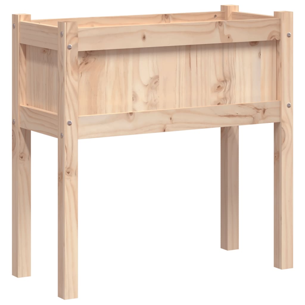 Garden Planter with Legs 27.6x12.2x27.6 Solid Wood Pine
