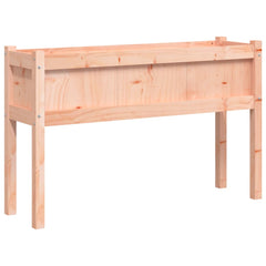 Garden Planter Set of 2 Brown Solid Douglas Fir wood