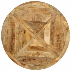 Dining Table Rough Mango Wood, Black Metal Solid Mango Wood, Metal
