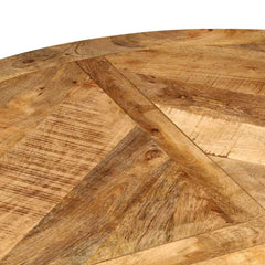 Dining Table Rough Mango Wood, Black Metal Solid Mango Wood, Metal
