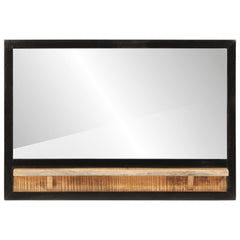 Bathroom Mirror Natural wood and glass Solid mango wood, glass, iron