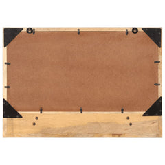 Bathroom Mirror Natural wood and glass Solid mango wood, glass, iron