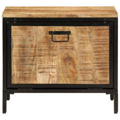 Shoe Cabinet 23.6x13.8x20.9 Solid Rough Wood Mango