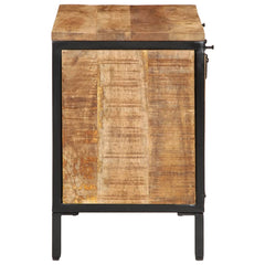 Shoe Cabinet 23.6x13.8x20.9 Solid Rough Wood Mango