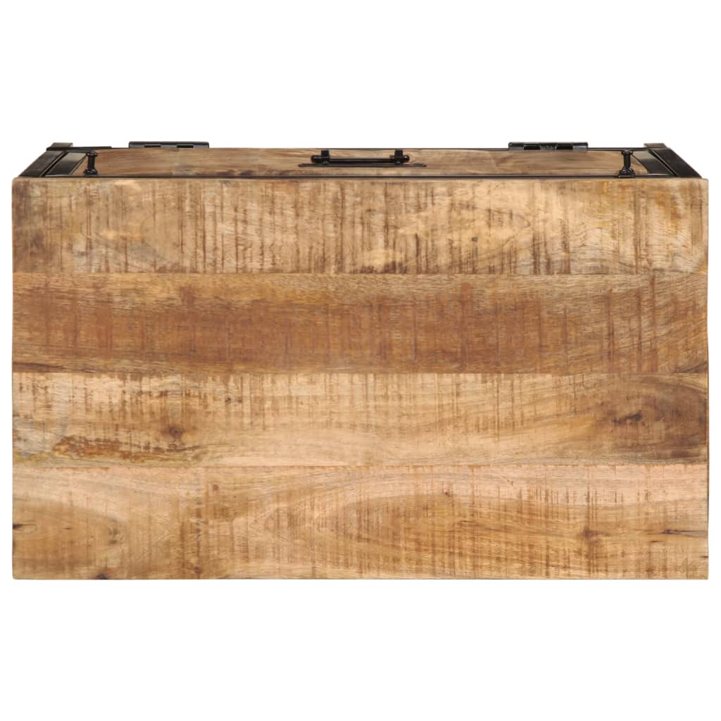 Shoe Cabinet 23.6x13.8x20.9 Solid Rough Wood Mango