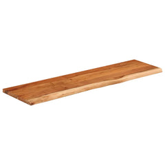 Wall Shelf Natural Solid Acacia Wood 43.3 x 11.8 x 1.5 in Durable
