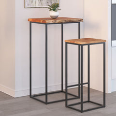 Table Top Natural wood Solid acacia wood 20x16 in Durable