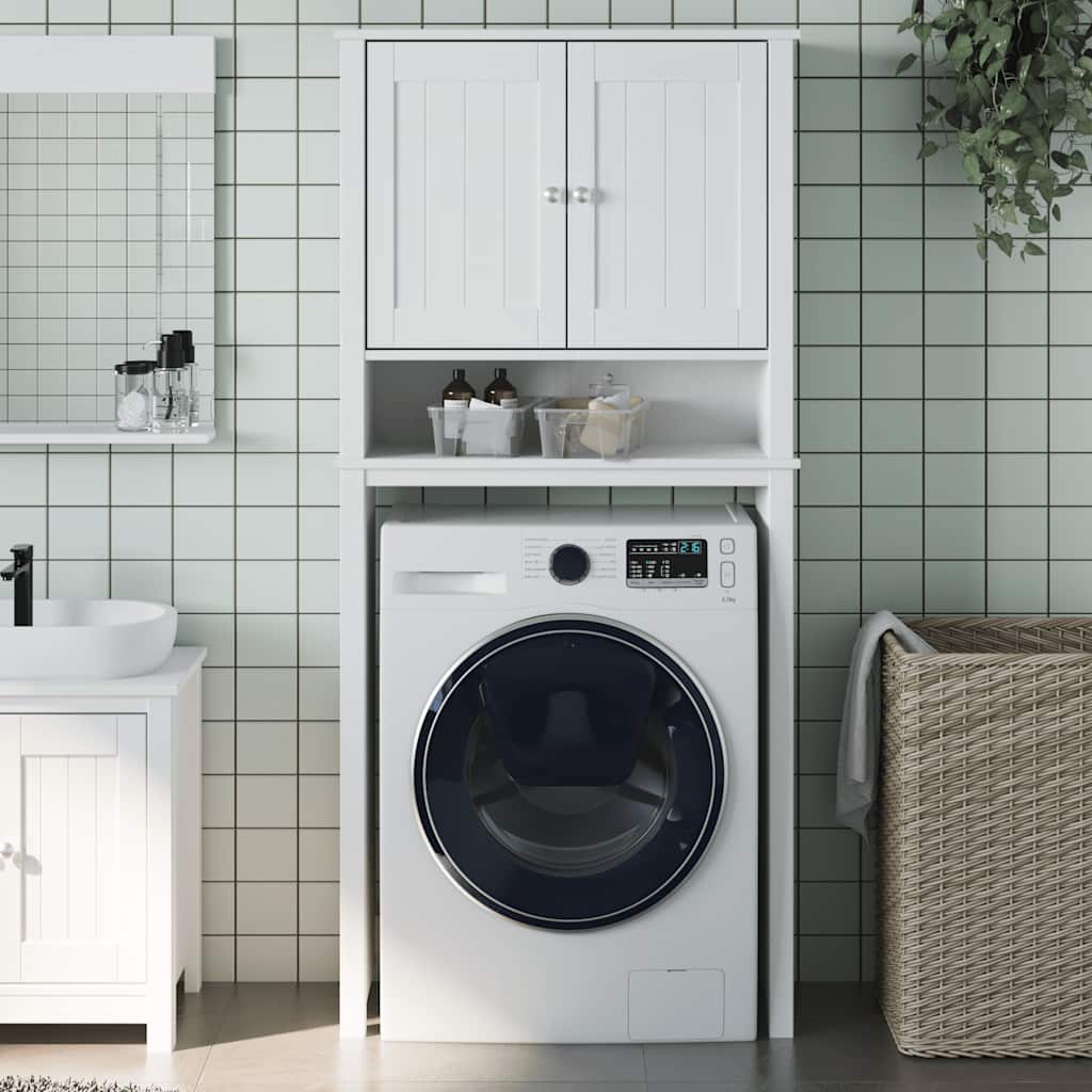 Washing Machine Cabinet White Solid pine wood Standard
