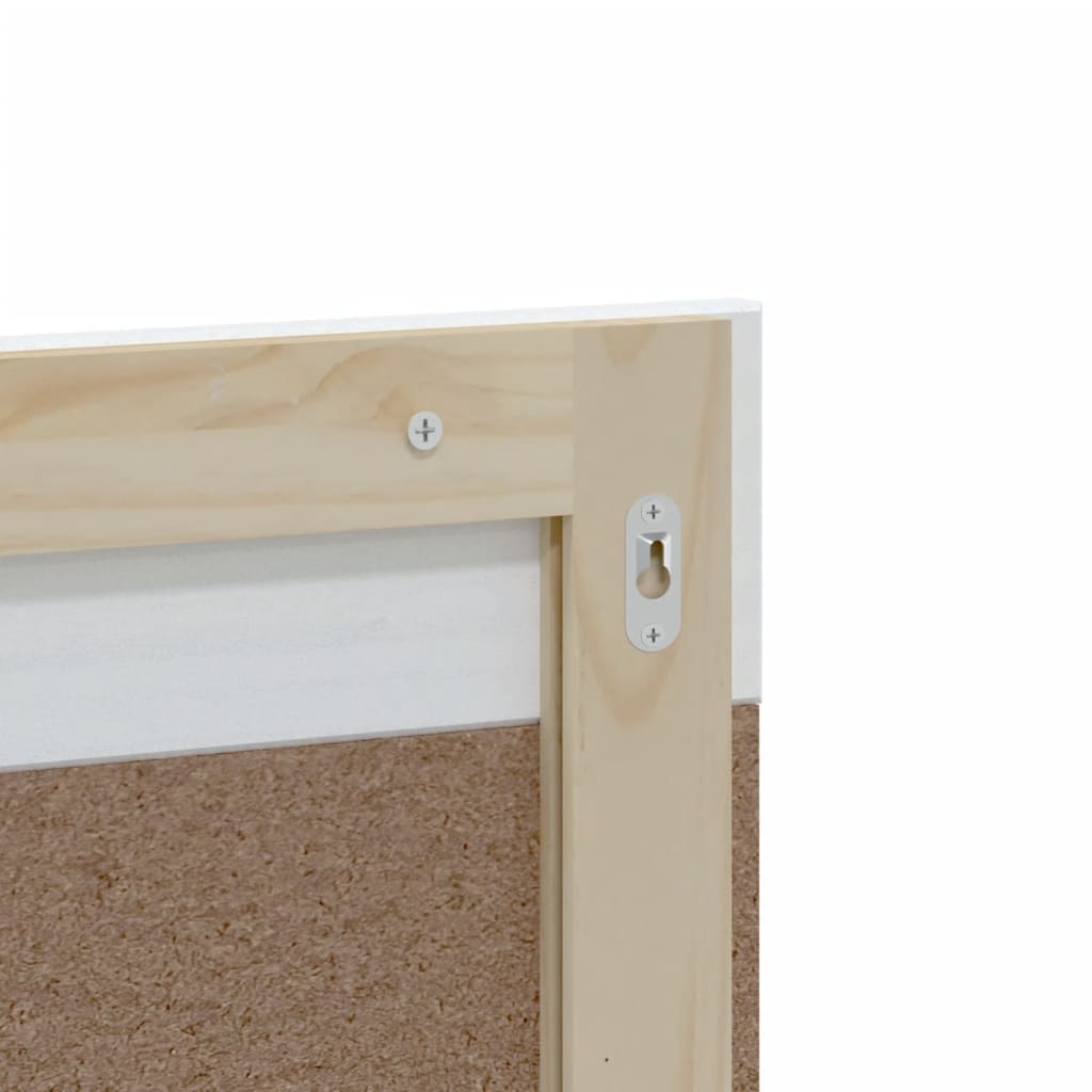 Bathroom Mirror with Shelf BERG White 23.6x4.7x27.6 Solid Wood