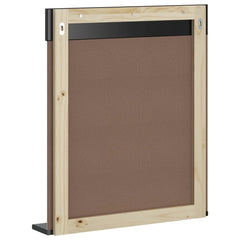 Bathroom Mirror with Shelf BERG Black 23.6x4.7x27.6 Solid Wood