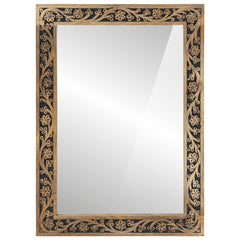 Bathroom Mirror Brown Solid mango wood, Glass Medium