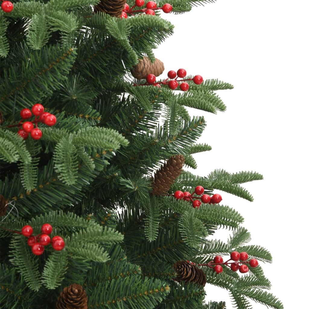 Artificial Hinged Christmas Tree with Cones and Berries 70.9