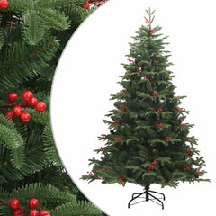 Artificial Hinged Christmas Tree with Cones and Berries 82.7