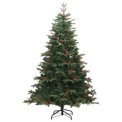Artificial Hinged Christmas Tree with Cones and Berries 82.7