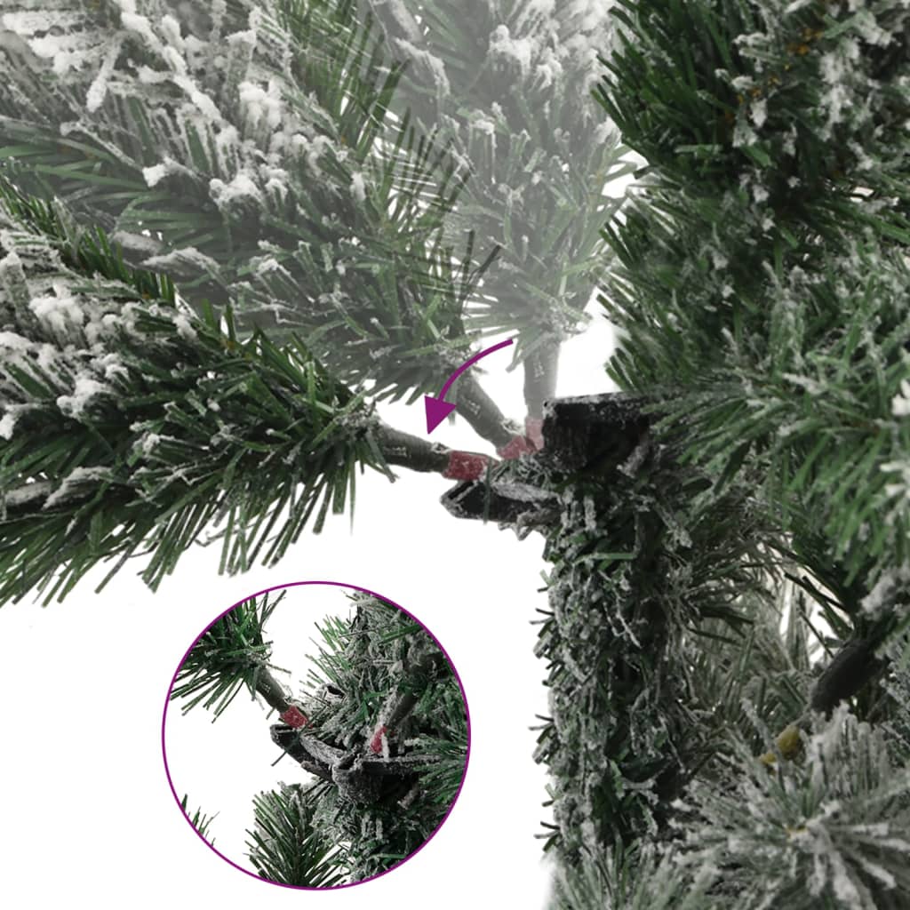 Artificial Hinged Christmas Tree with Flocked Snow 59.1