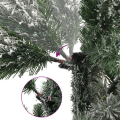 Artificial Hinged Christmas Tree with Flocked Snow 59.1