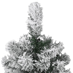 Artificial Hinged Christmas Tree with Flocked Snow 59.1