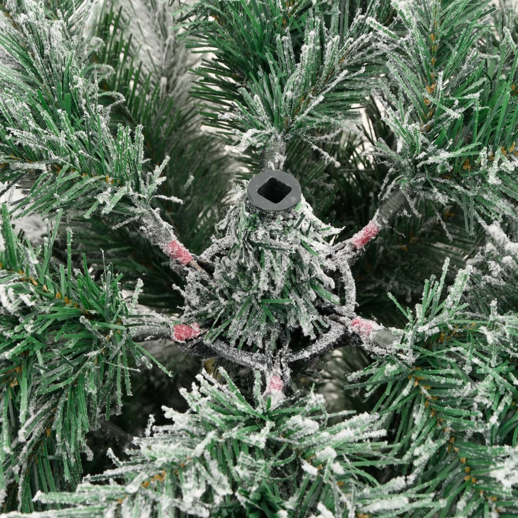 Artificial Hinged Christmas Tree with Flocked Snow 59.1