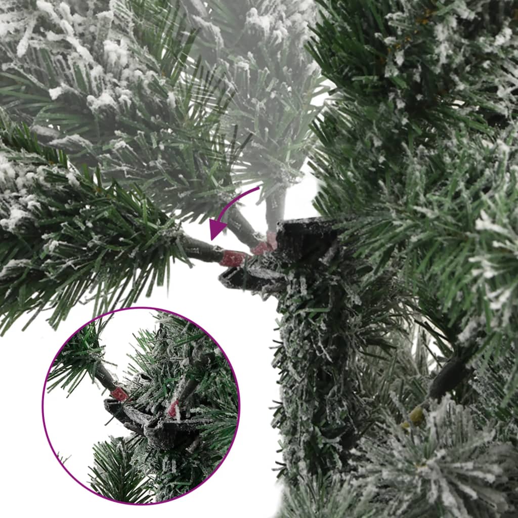 Artificial Hinged Christmas Tree with Flocked Snow 70.9