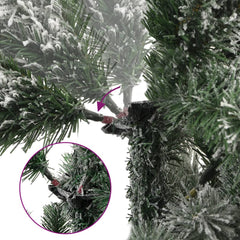 Artificial Hinged Christmas Tree with Flocked Snow 82.7