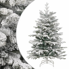 Artificial Hinged Christmas Tree with Flocked Snow 59.1