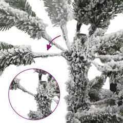 Artificial Hinged Christmas Tree with Flocked Snow 59.1