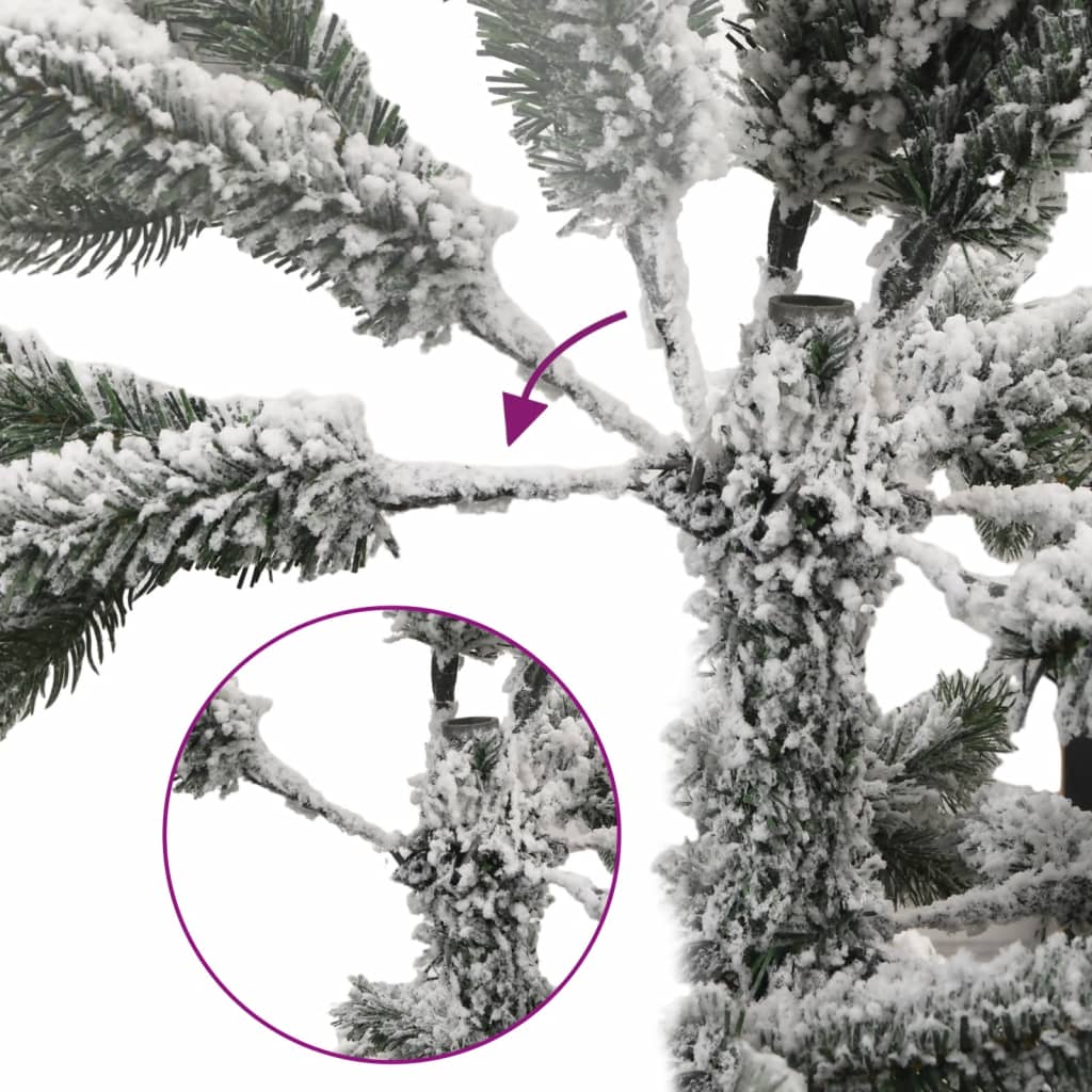 Artificial Hinged Christmas Tree with Flocked Snow 70.9
