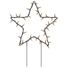Christmas Light Decoration Set of 3 Warm white Iron