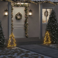 Christmas Light Decoration with Spikes Tree 80 LEDs 23.6