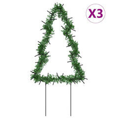 Christmas Light Decorations with Spikes 3 pcs Tree 50 LEDs 11.8