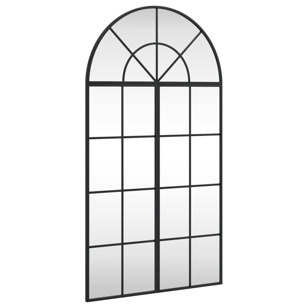 Wall Mirror Black 23.6x43.3 Arch Iron