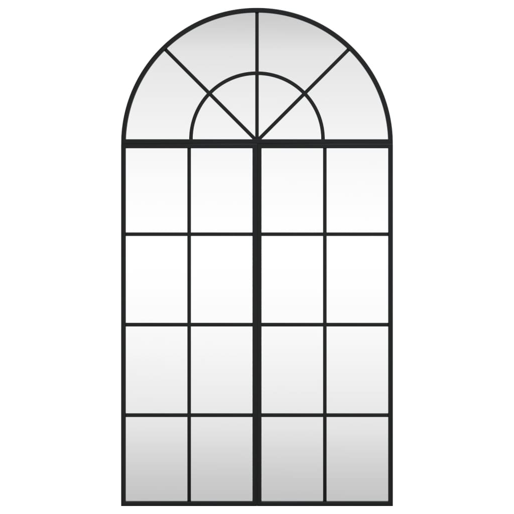 Wall Mirror Black 23.6x43.3 Arch Iron