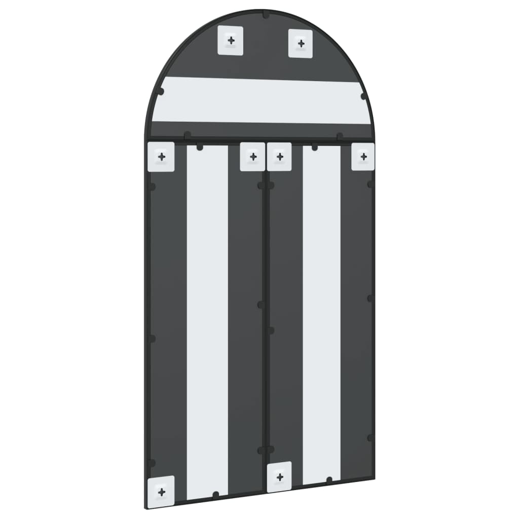 Wall Mirror Black 23.6x43.3 Arch Iron
