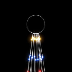 LED Christmas Tree on Flagpole Colorful 732 LEDs 196.9