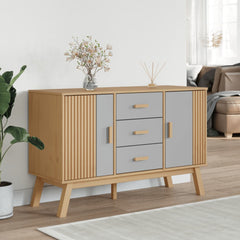 Sideboard Grey and brown Solid pine wood, engineered wood Medium