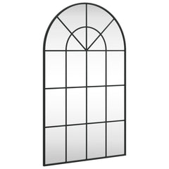 Wall Mirror Black Glass and powder-coated iron 23.6 x 39.4 in