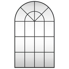 Wall Mirror Black Glass and powder-coated iron 23.6 x 39.4 in