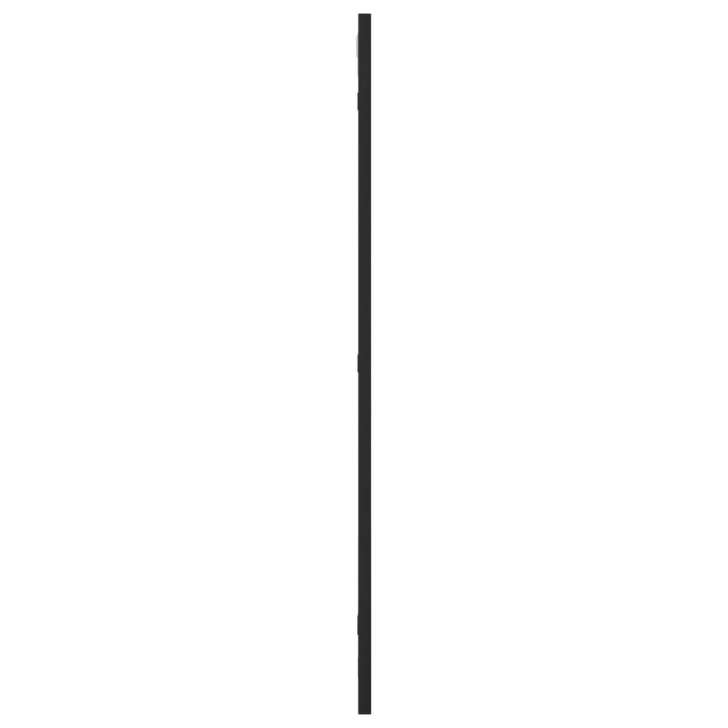 Black rectangular wall mirror, 15.7x31.5 inches, with iron frame.